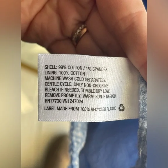 Sandy Liang x Target Blue Gingham 3/4 Sleeve Shirtdress Dress - Picture 6 of 11